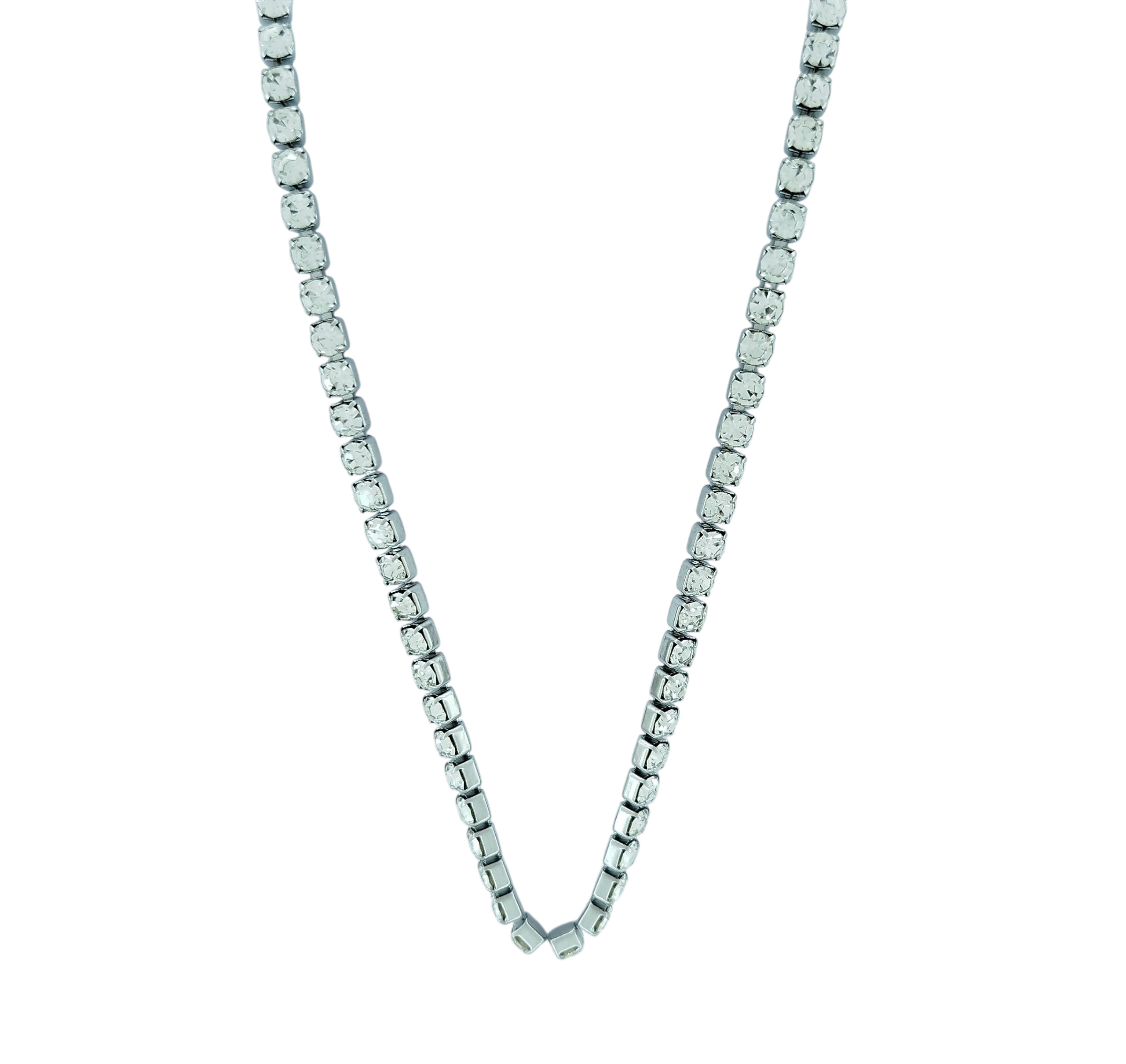 Κολιέ Ριβιέρα από Ατσάλι με Strass